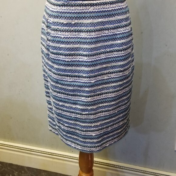Halogen tweed striped pencil skirt pockets size 4 (S6) - Picture 5 of 7
